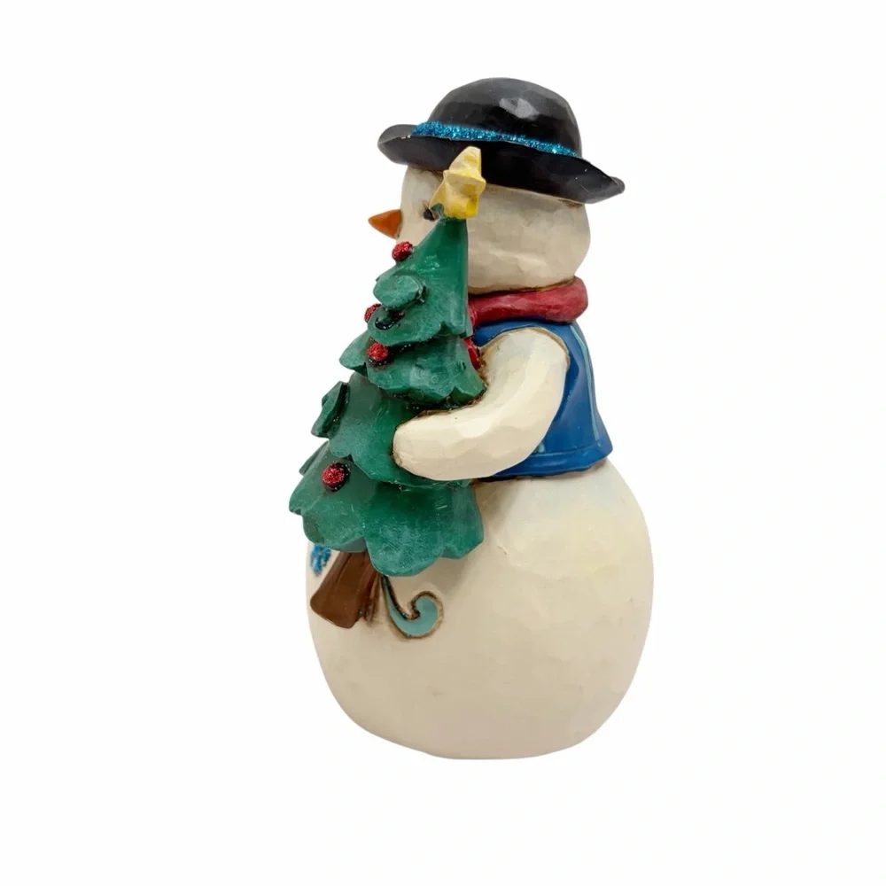 Jim Shore| Snowman Figurine with Christmas Tree 